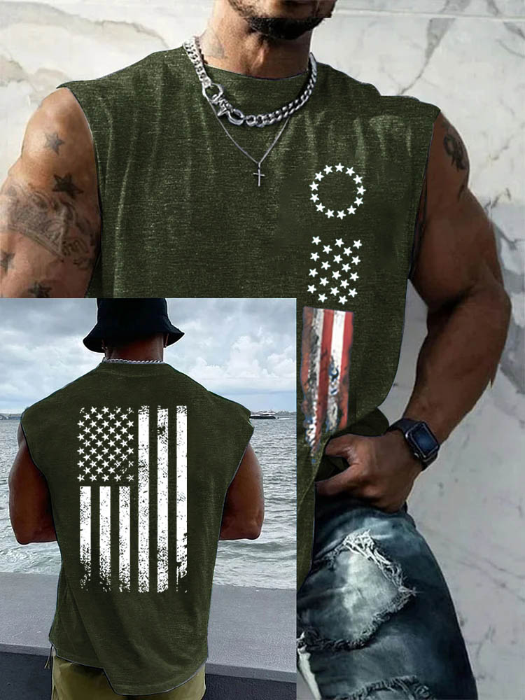 250Th Anniversary Pattern Round Neck 100% Cotton Tank Top
