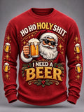 Men's Christmas Print Casual Hoodie
