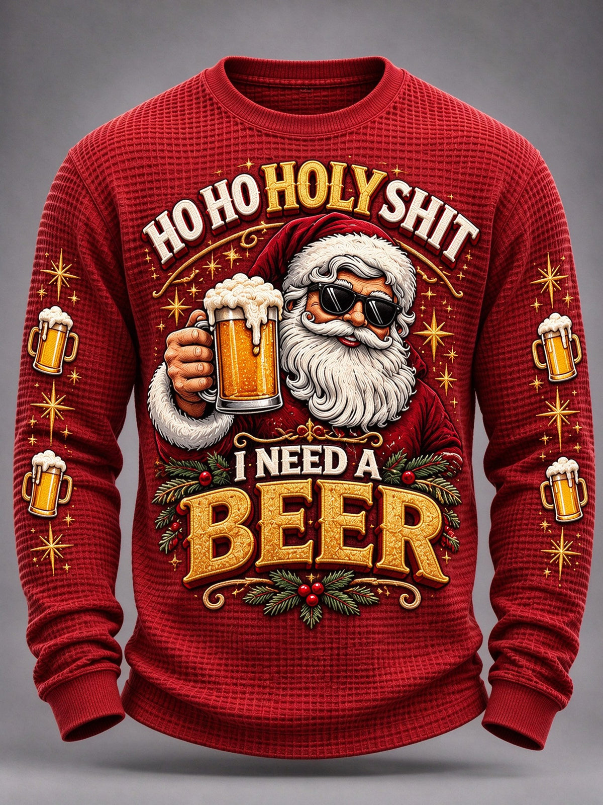 Men's Christmas Print Casual Hoodie