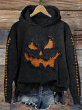 Women'S Halloween-Themed Long-Sleeved Hooded Sweatshirt
