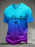 Men's Suicide Prevention Awareness Art Print Casual T-Shirt