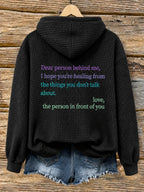 Women's Suicide Prevention Awareness Month Waffle-Knit Hoodie