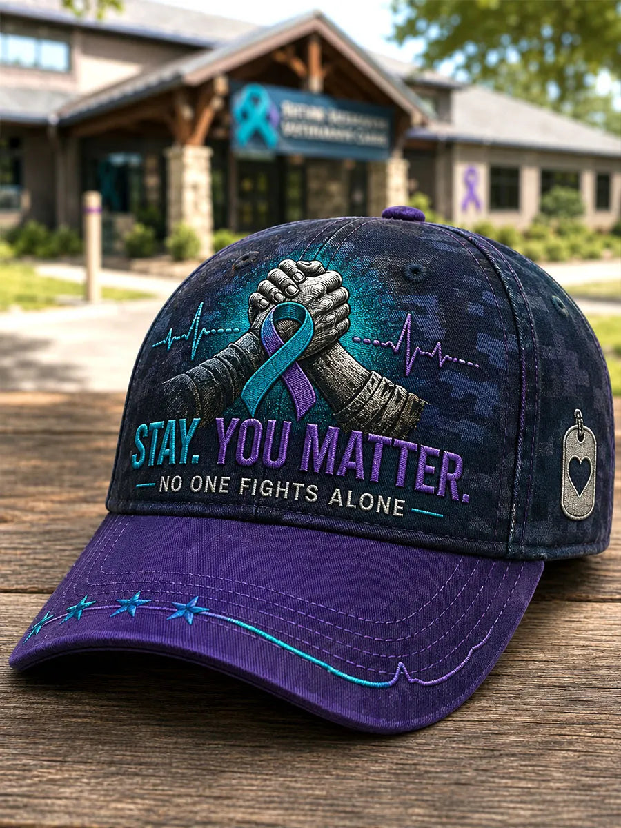 “Stay, You Matter” Mental Health Awareness Vintage Baseball Cap