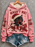 Women's Casual Print Long-Sleeved Sweatshirt