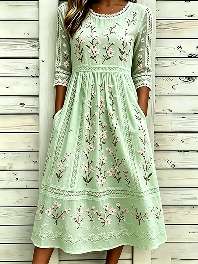 Women's floral printed casual dress