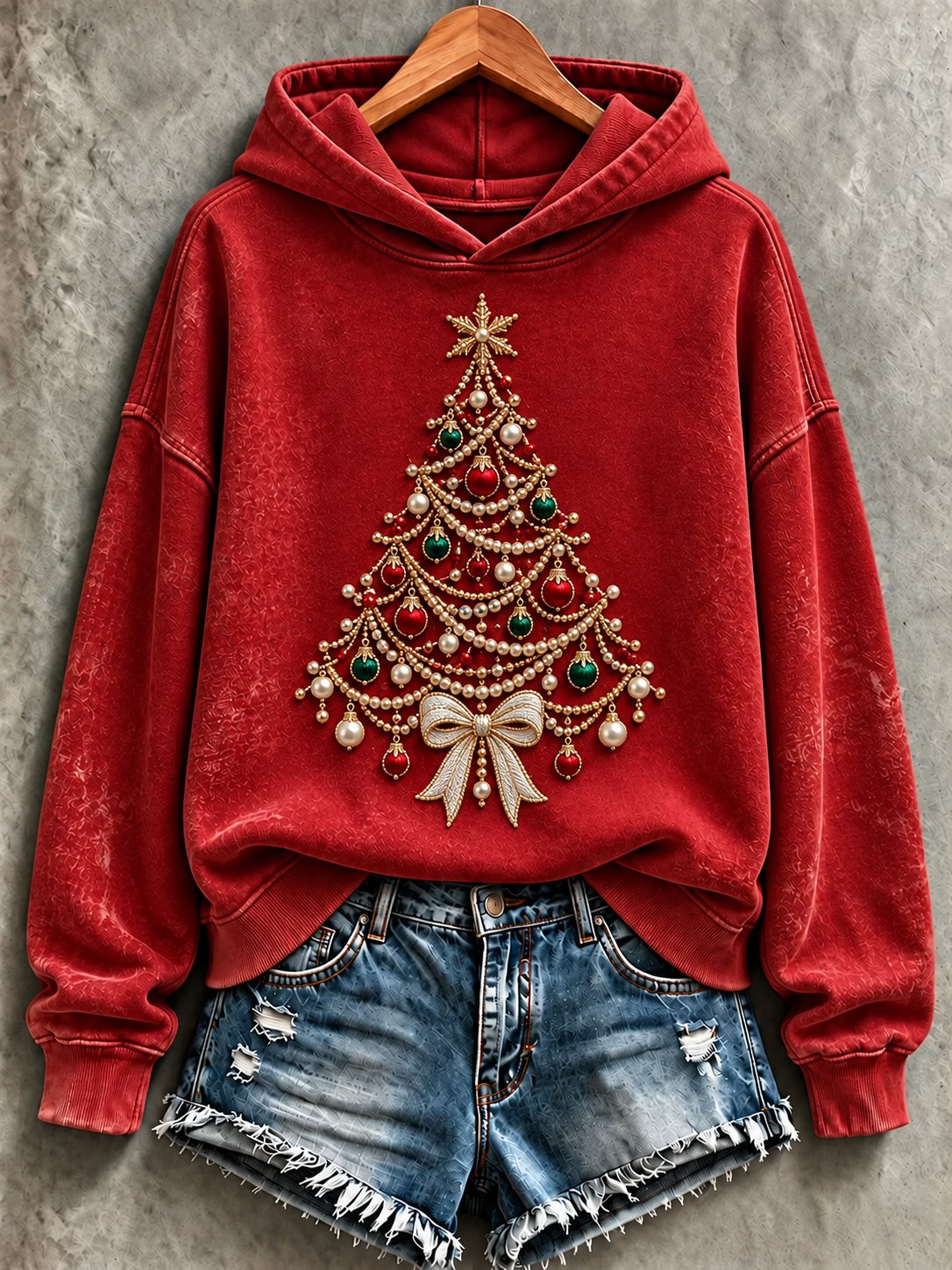 Damen-Sweatshirt mit Weihnachtsprint
