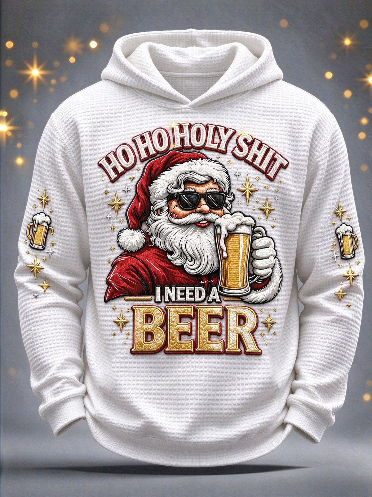 Lässiger Herren-Hoodie mit Weihnachtsmotiv