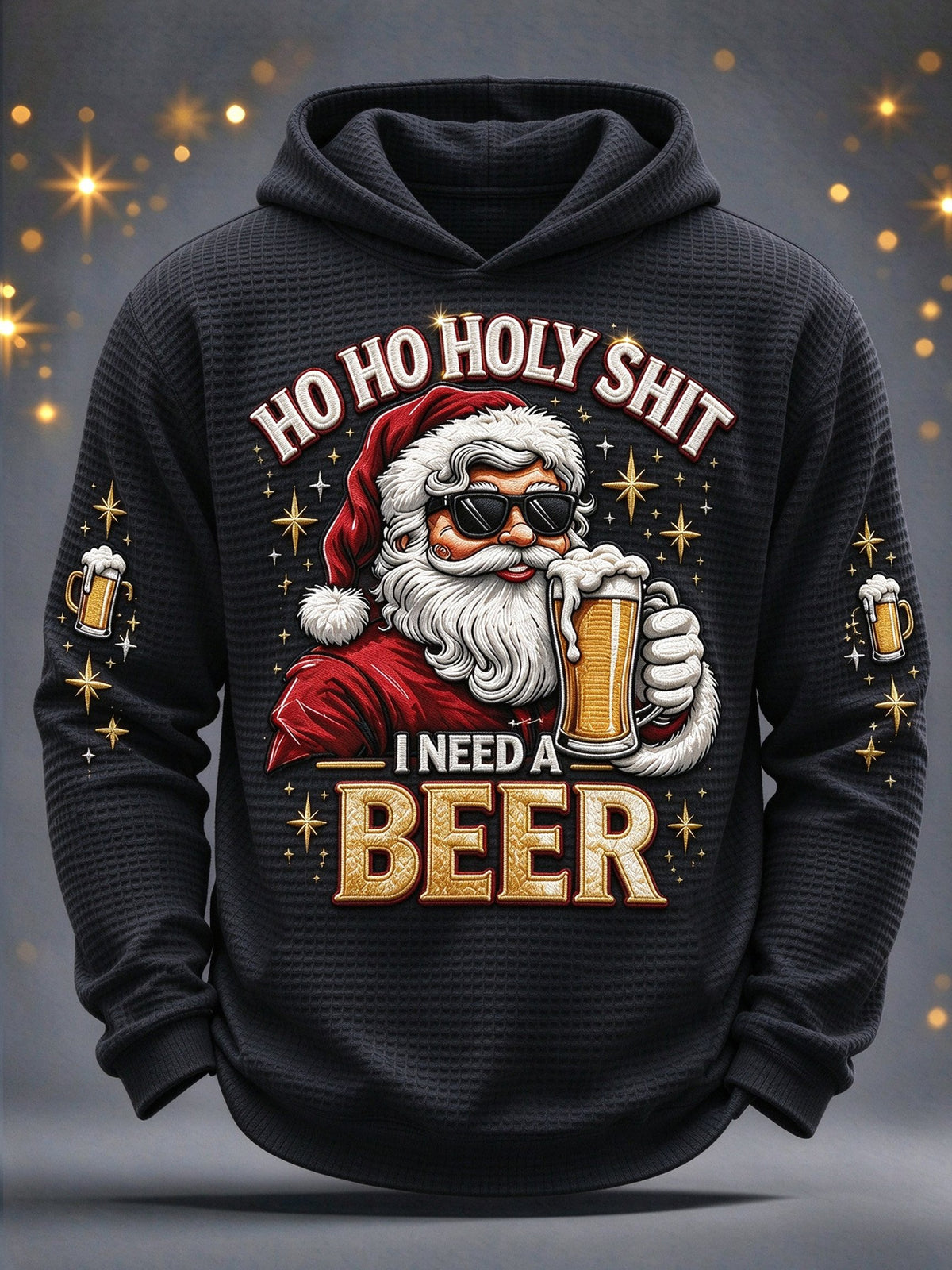 Lässiger Herren-Hoodie mit Weihnachtsmotiv
