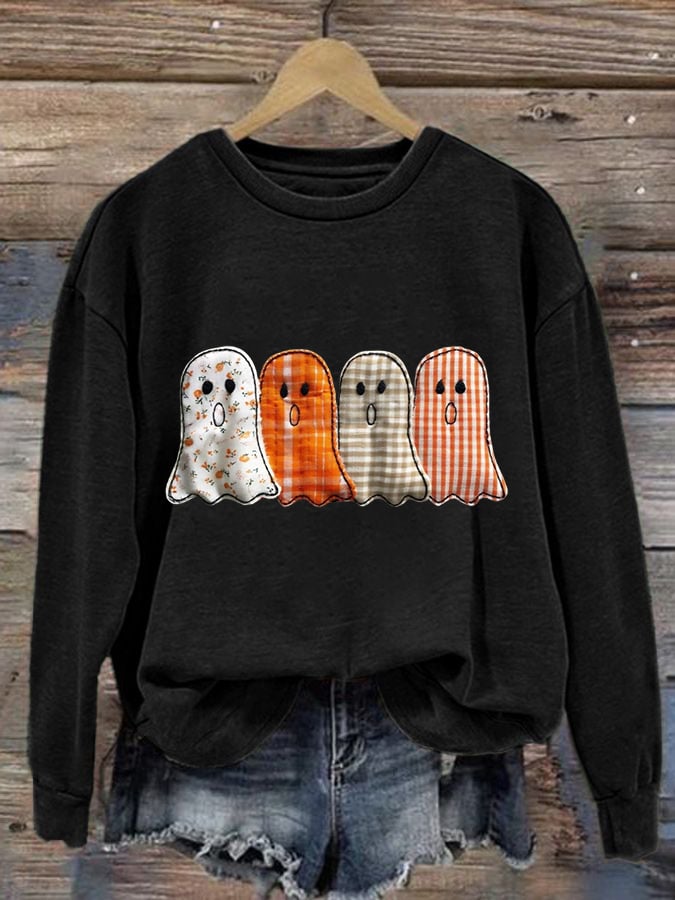 🔥HOT SALE🔥Women's Halloween Print Casual Sweatshirt