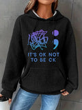 Women's Suicide Prevention Awareness Month Printed Casual Hoodie