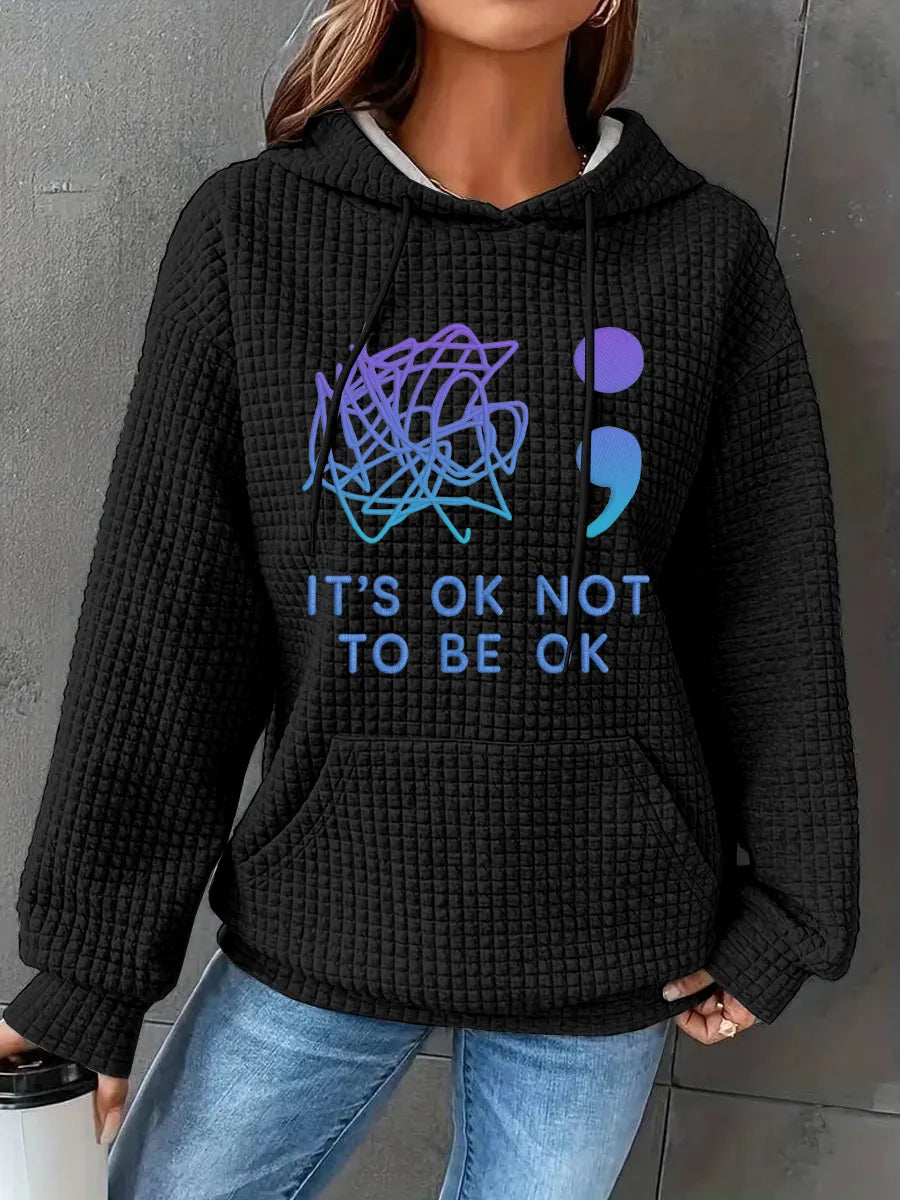 Women's Suicide Prevention Awareness Month Printed Casual Hoodie