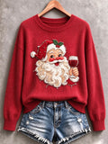 Women's Santa Claus Crew Neck Sweater