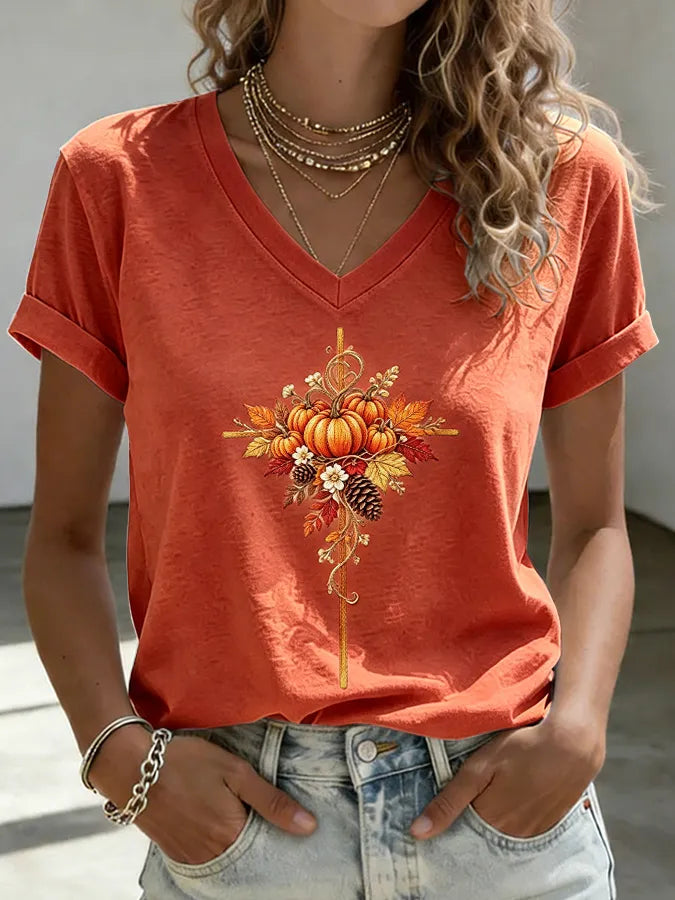 Women'S Autumn Faith Printed T-Shirt
