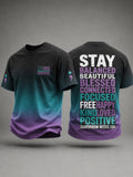 Men’s Suicide Prevention Awareness Printed T-Shirt