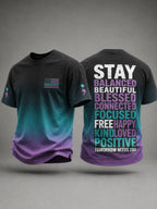 Men’s Suicide Prevention Awareness Printed T-Shirt
