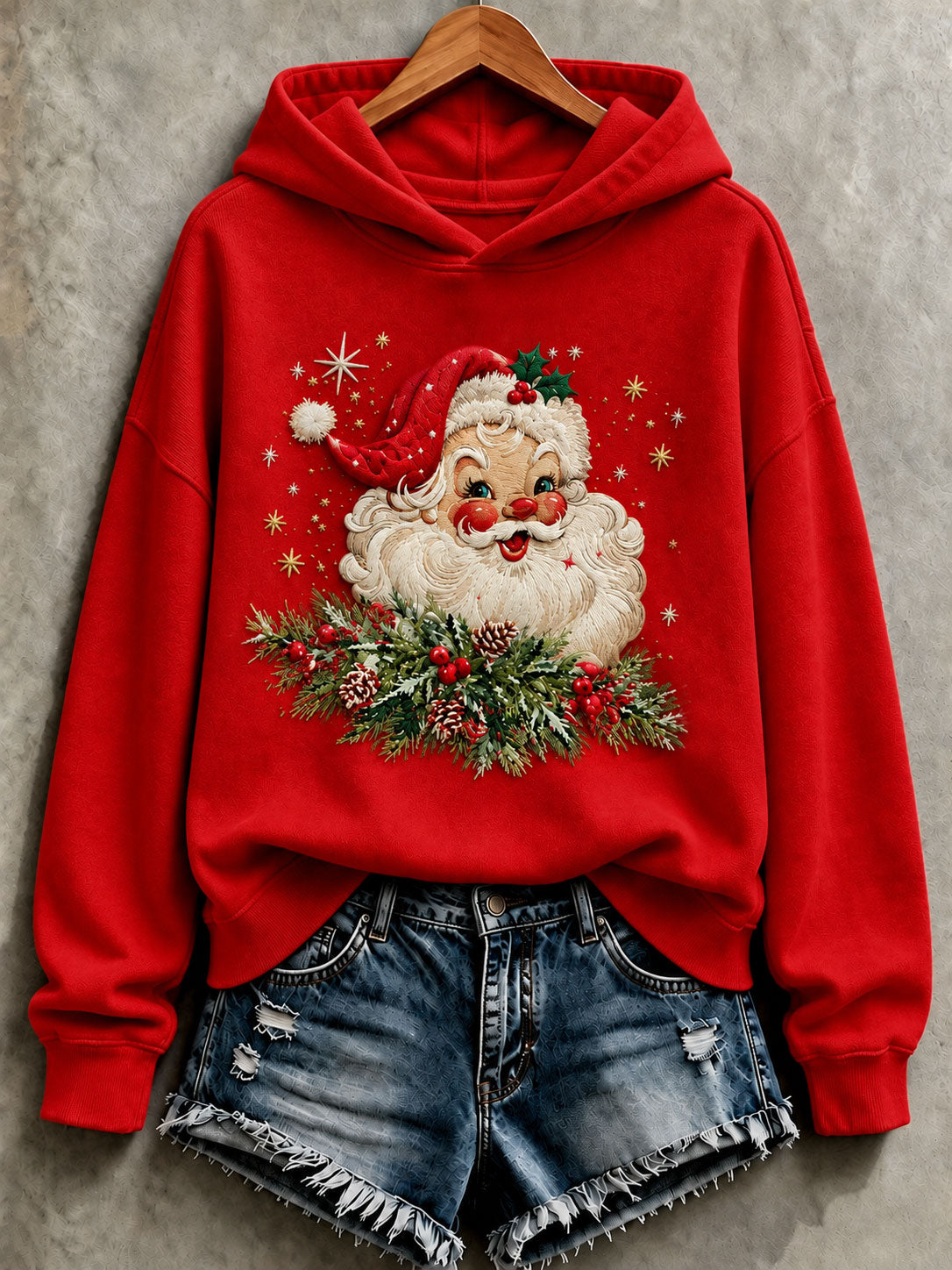 Women'S Christmas Print Casual Hoodie