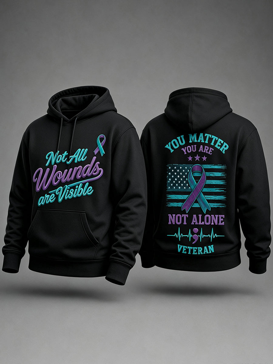 Suicide Prevention Awareness Mental Health Printed Hoodie