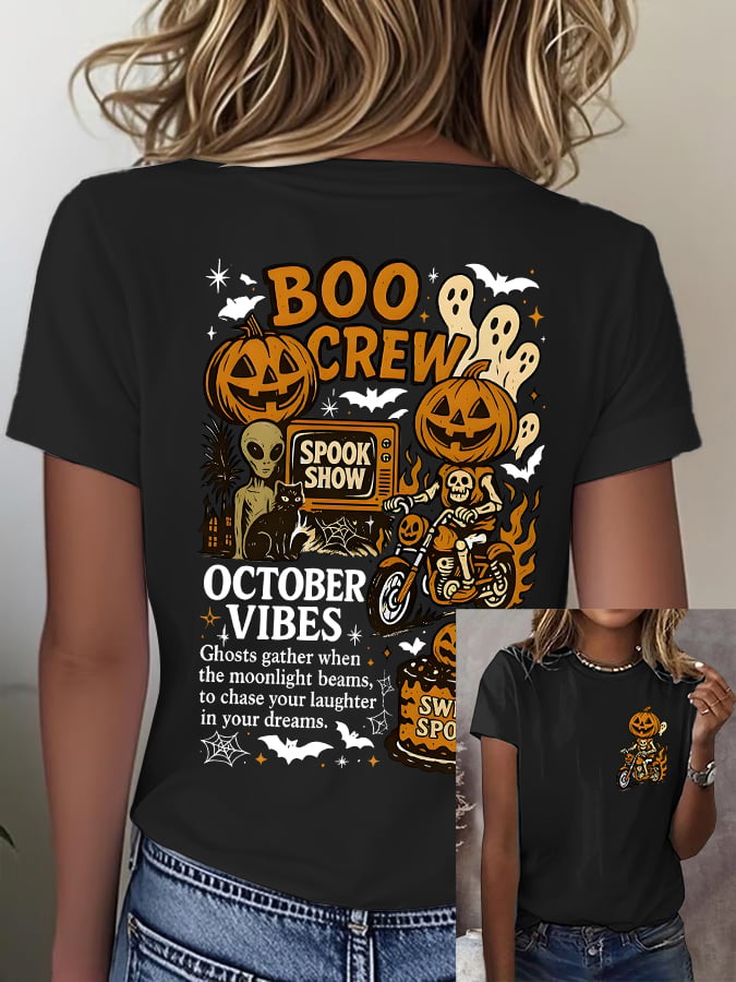 🔥HOT SALE🔥Women'S Casual Halloween Short Sleeve T-Shirt