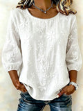 Women'S Cotton And Linen Printed Top