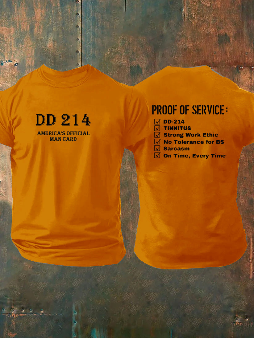DD214 Proof Of Service Pattern100% Cotton T-Shirt