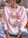 Women's Christmas Print Casual Knit Top