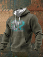 Men's Funny PTSD Awareness Veteran Printed Hoodie