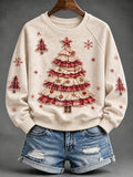 Women's Casual Christmas Print Long-Sleeved Sweatshirt