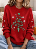 Women'S Cross Print Casual Knitted Sportswear