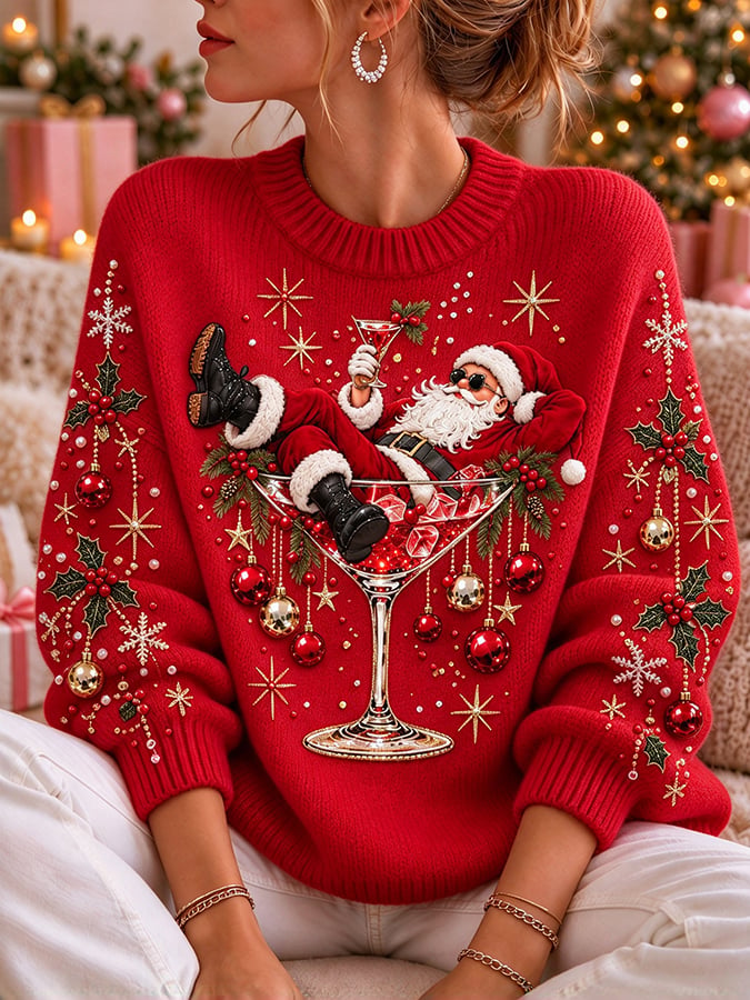 Women's  Christmas  Print Top