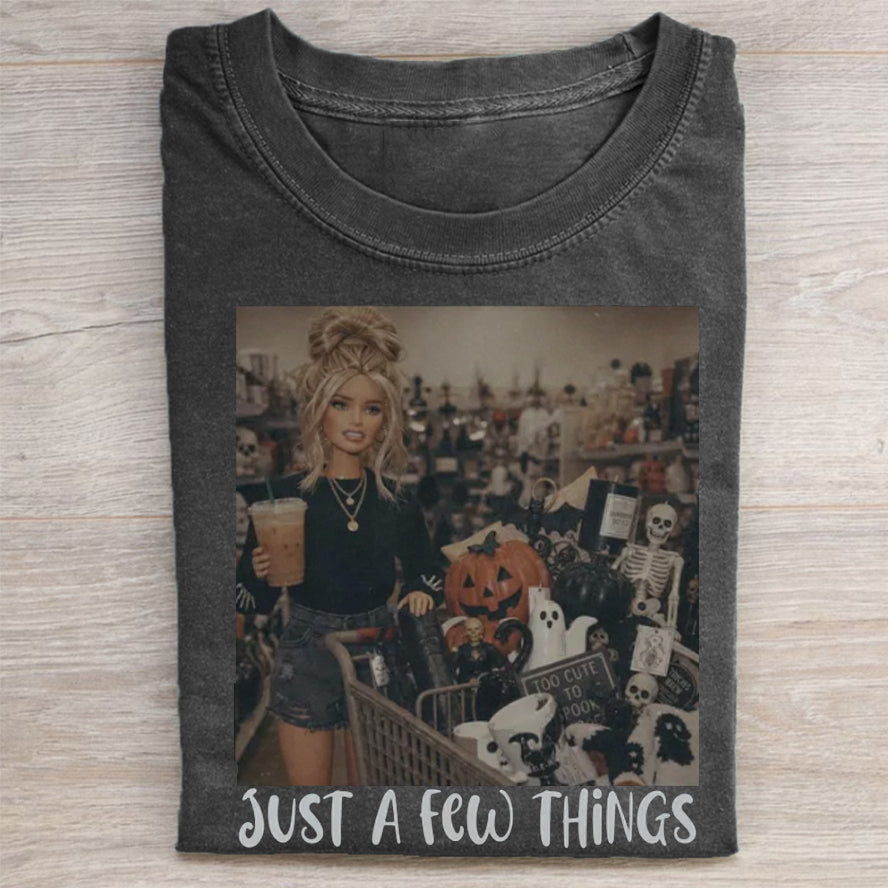 Retro Halloween Doll Face Meme T-shirt