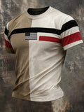 Men's Retro Biker "Route 66" Crew Neck Short-Sleeve T-Shirt