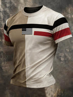 Men's Retro Biker "Route 66" Crew Neck Short-Sleeve T-Shirt