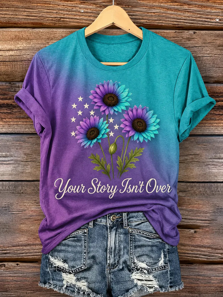 Women's Suicide Prevention Awareness Month Print T-Shirt