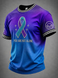 Men’s Suicide Prevention Awareness Printed T-Shirt