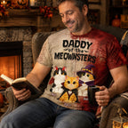 Mommy Daddy Of The Meownsters Cats - Personalized Shirt - Halloween Gift For Cat Lovers