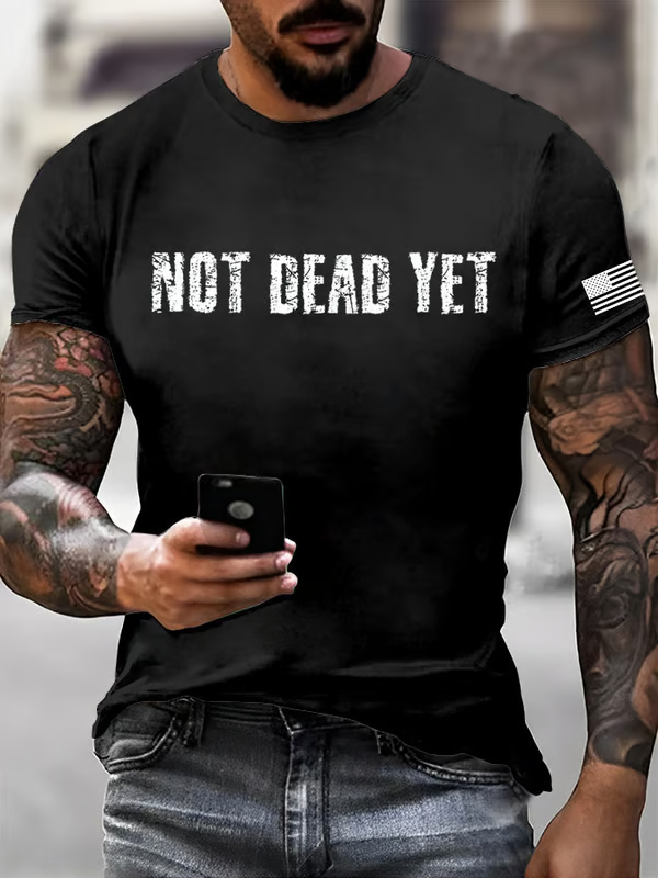No Dead Yet Pattern 100% Cotton T-Shirt