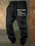 Proof Of Service Pattern Print Casual  Casual Sweatpants