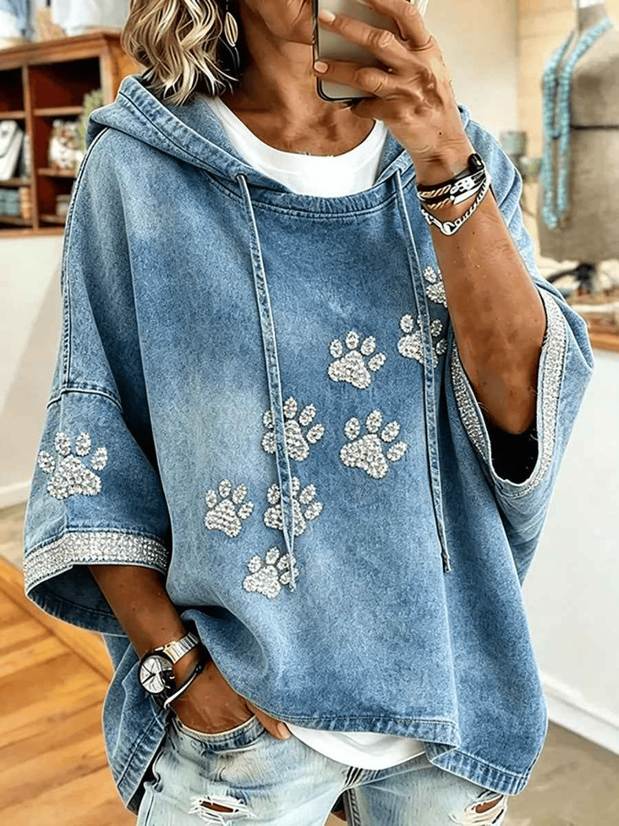 Women's Paw Printing Art Casual Top