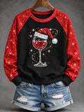 Women's Casual Christmas Print Long-Sleeved Sweatshirt