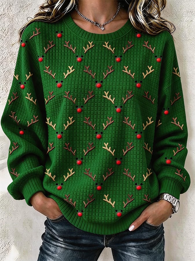 Damen-Freizeit-Sweatshirt mit Print