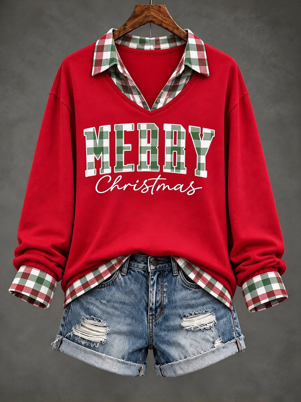 Damen-Weihnachts-Freizeit-Sweatshirt