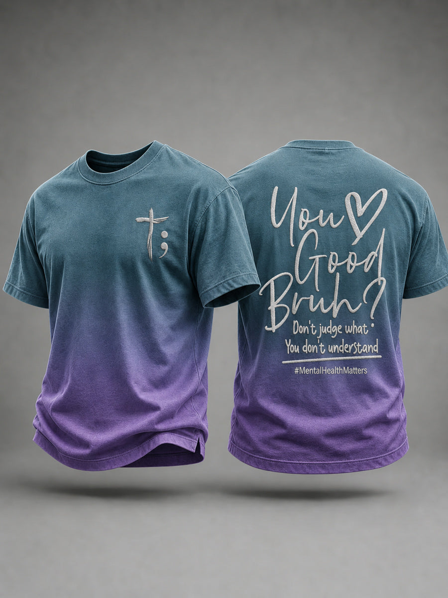Men’s Suicide Prevention Awareness Printed T-Shirt