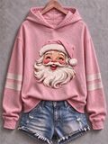 Ladies' Christmas Santa Claus Pattern Hoodie