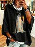 Women's Cute Ghost Printed Casual Hoodie