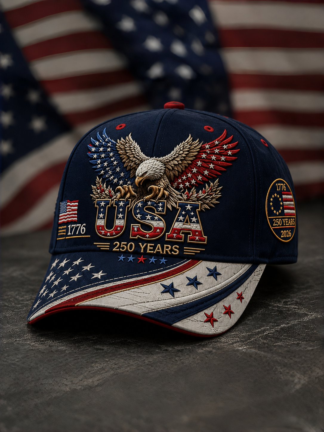 USA 250th Anniversary Printed Hat