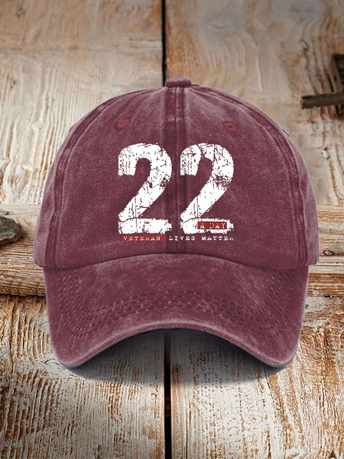 22 A Day veteran lives matter unisex vintage hat