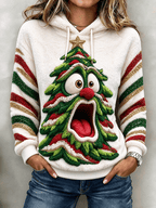 Women'S Casual Printed Hooded Sweatshirt