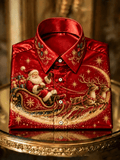 Luxuriöses Herren-Weihnachts-Langarmhemd