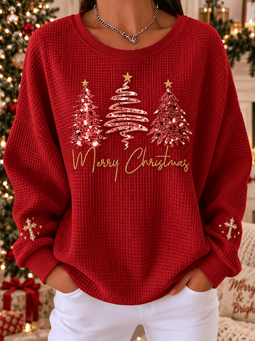 'Belief' - Christmas Comfortable Crew Neck Sweatshirt