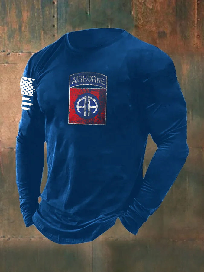 Men's Airborne Pattern Long Sleeve T-Shirt